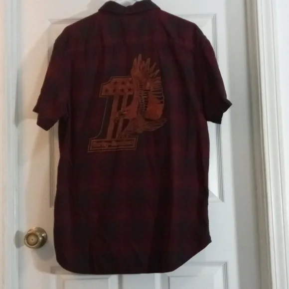Harley-Davidson Men's Red Plaid Short Sleeve Shirt XLarge - Picture 5 of 7